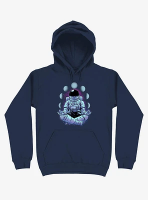 Astronaut Meditation Navy Blue Hoodie