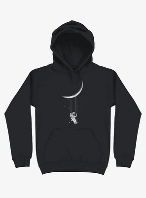 Astronaut Moon Swing Black Hoodie