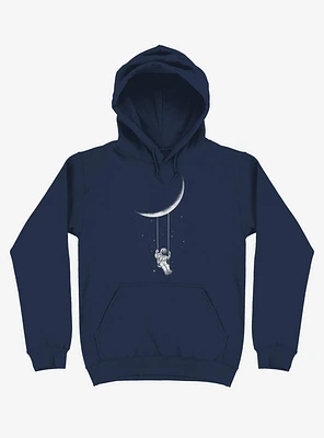 Astronaut Moon Swing Navy Blue Hoodie