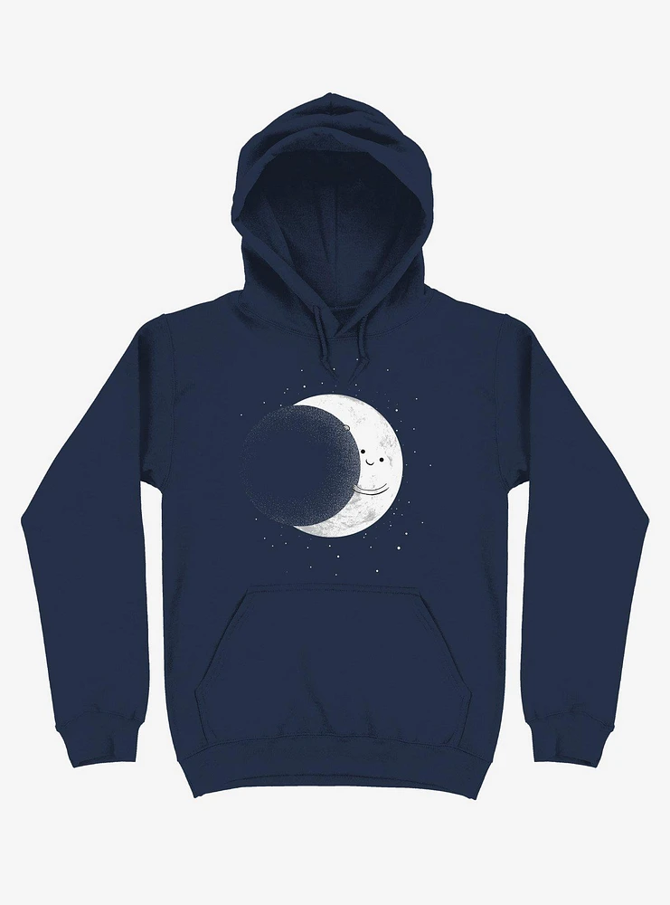 Slide Moon Space Show Navy Blue Hoodie