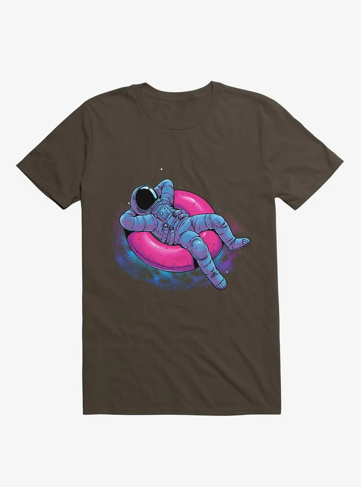 Astronaut Floating Dream Brown T-Shirt