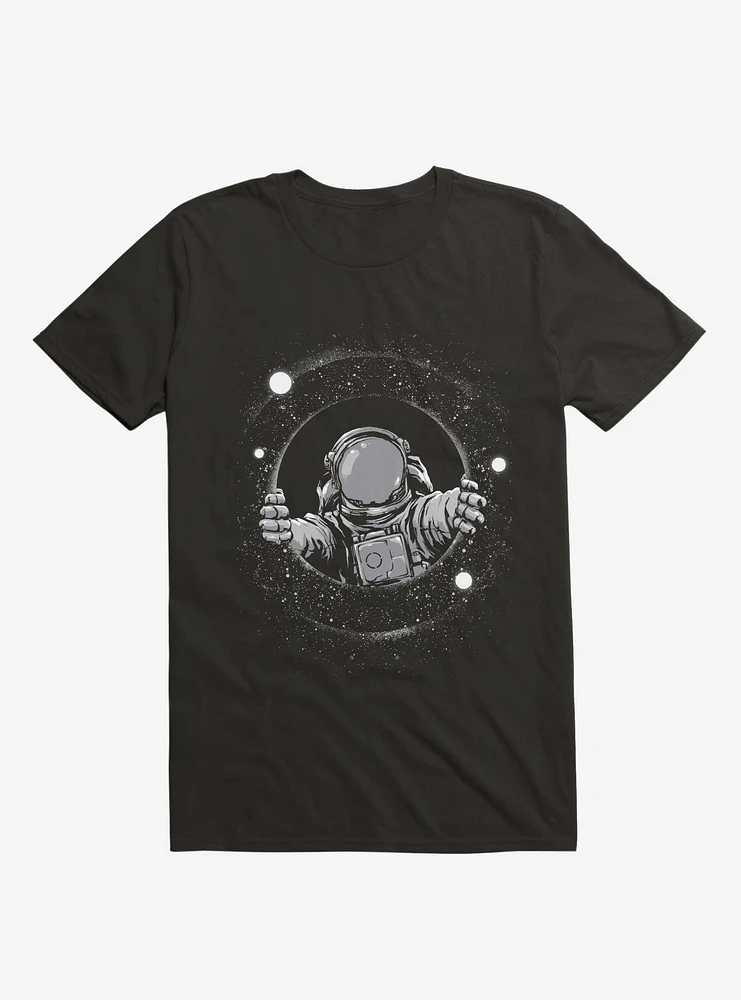 Astronaut Holding Black Hole T-Shirt