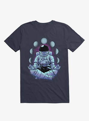 Astronaut Meditation Navy Blue T-Shirt