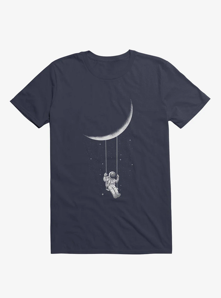 Astronaut Moon Swing Navy Blue T-Shirt