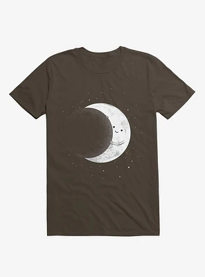 Slide Moon Space Show Brown T-Shirt