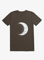 Slide Moon Space Show Brown T-Shirt