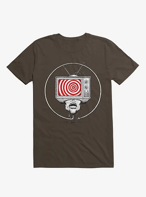 Bad Connection Trance T.V. Brown T-Shirt