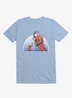 Holiday Horrors Meet Krampus Light Blue T-Shirt