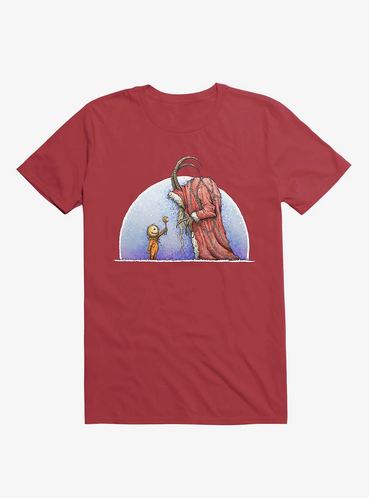 Holiday Horrors Meet Krampus Red T-Shirt