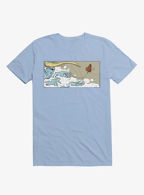 Never Letting Go Butterfly Light Blue T-Shirt