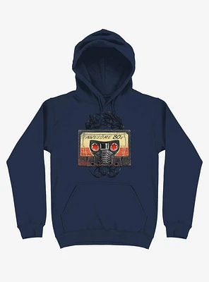 Awesome 80's Mixtape Navy Blue Hoodie