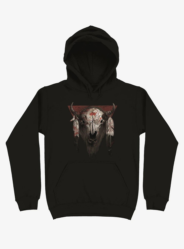 Tatanka Bison Head Black Hoodie