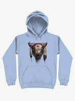 Tatanka Bison Head Light Blue Hoodie