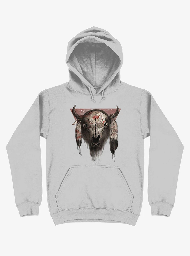 Tatanka Bison Head Sport Grey Hoodie