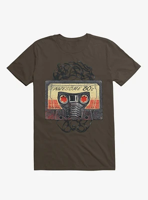 Awesome 80's Mixtape Brown T-Shirt