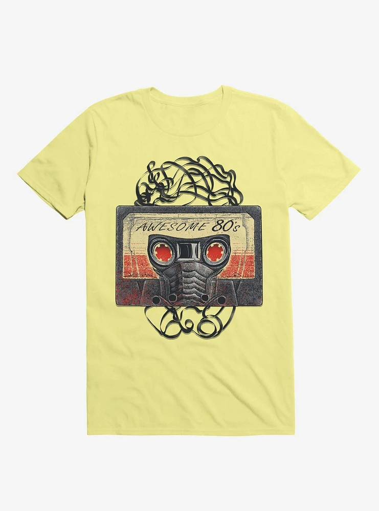 Awesome 80's Mixtape Corn Silk Yellow T-Shirt
