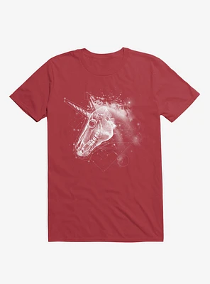 Space Constellation Unicorn Red T-Shirt