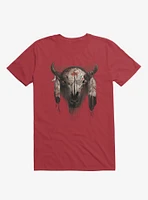 Tatanka Bison Head Red T-Shirt