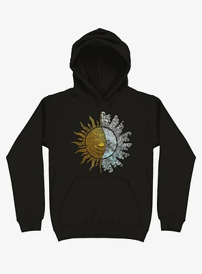 Sun And Moon Art Black Hoodie