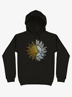 Sun And Moon Art Black Hoodie