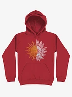 Sun And Moon Art Red Hoodie