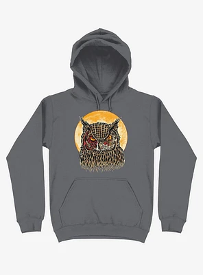 Zombie Blood Owl Charcoal Grey Hoodie