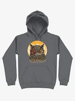 Zombie Blood Owl Charcoal Grey Hoodie