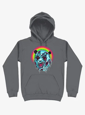 Zombie Blood Rainbow Panda Charcoal Grey Hoodie