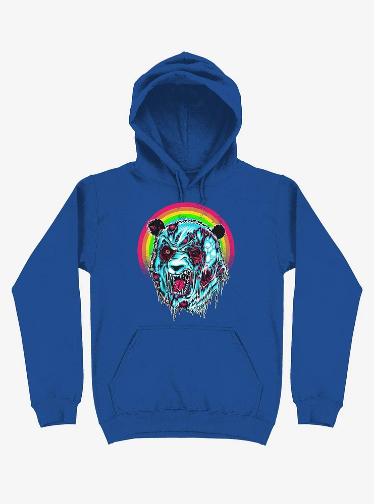 Zombie Blood Rainbow Panda Royal Blue Hoodie