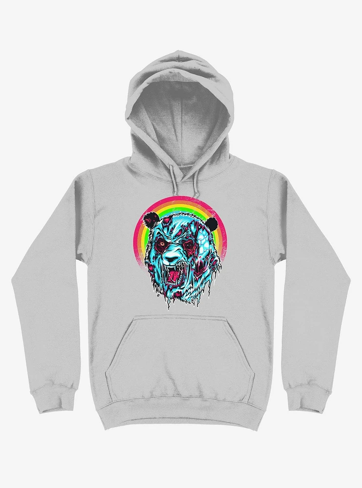 Zombie Blood Rainbow Panda Sport Grey Hoodie