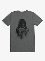 Long Horror Haunted House Hair Charcoal Grey T-Shirt