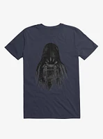 Long Horror Haunted House Hair Navy Blue T-Shirt