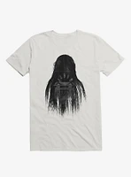 Long Horror Haunted House Hair White T-Shirt