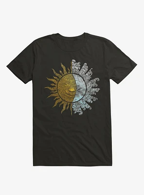 Sun And Moon Art Black T-Shirt