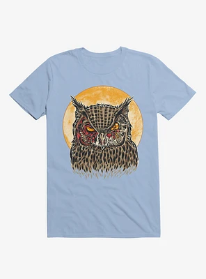 Zombie Blood Owl Light Blue T-Shirt