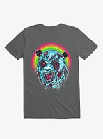 Zombie Blood Rainbow Panda Charcoal Grey T-Shirt