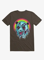 Zombie Blood Rainbow Panda Brown T-Shirt