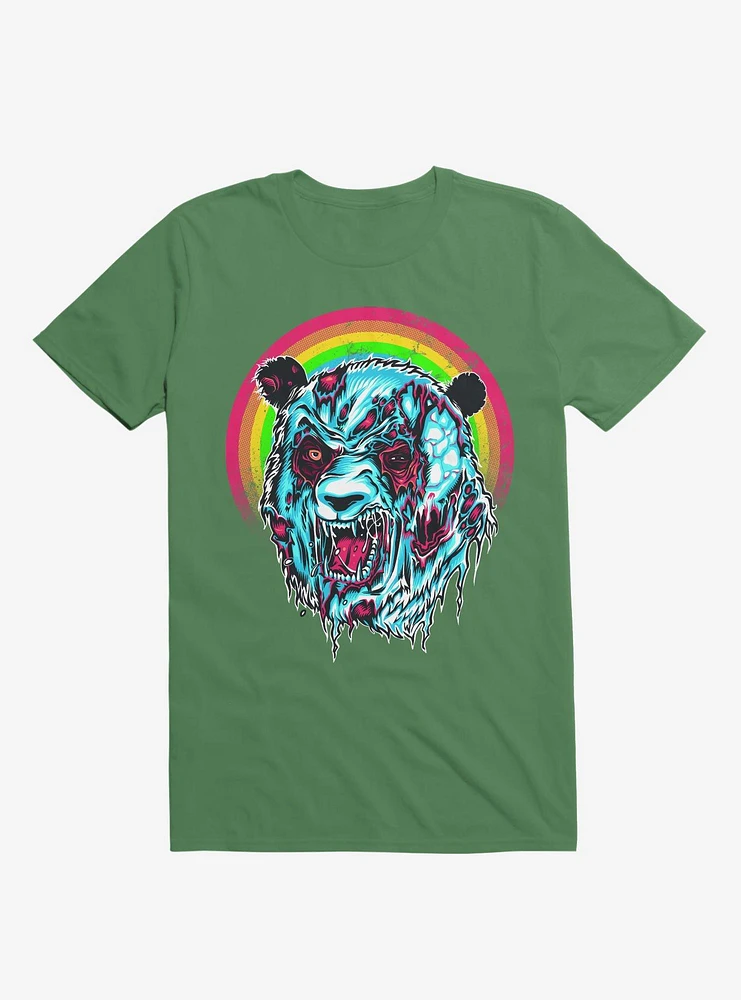 Zombie Blood Rainbow Panda Irish Green T-Shirt