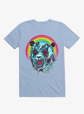 Zombie Blood Rainbow Panda Light Blue T-Shirt