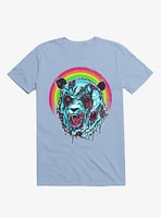 Zombie Blood Rainbow Panda Light Blue T-Shirt