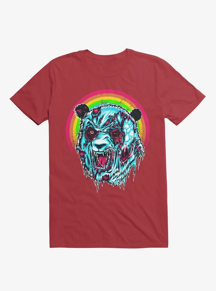 Zombie Blood Rainbow Panda Red T-Shirt