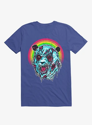 Zombie Blood Rainbow Panda Royal Blue T-Shirt