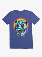 Zombie Blood Rainbow Panda Royal Blue T-Shirt