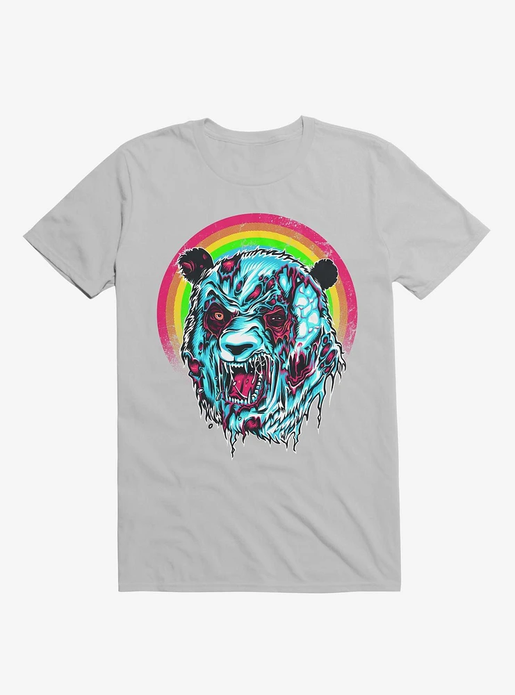 Zombie Blood Rainbow Panda Ice Grey T-Shirt