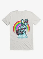 Zombie Blood Rainbow Rabbit White T-Shirt