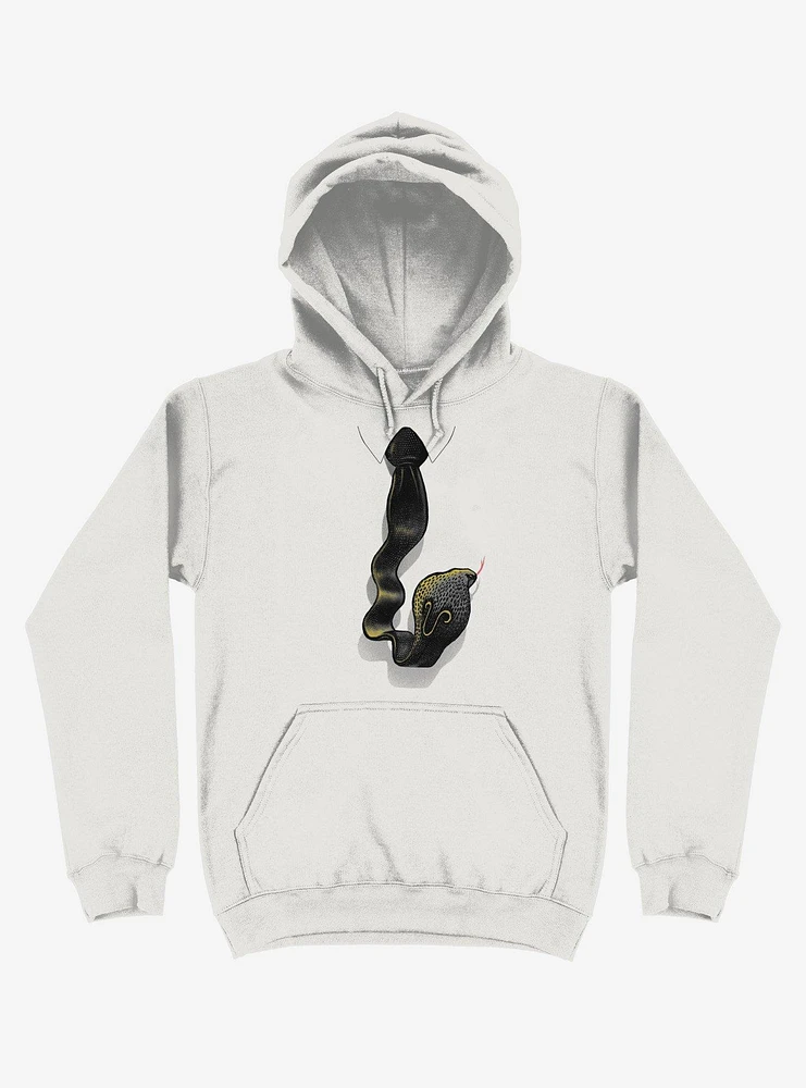 Cobra Tie White Hoodie