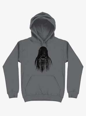 Long Horror Haunted House Hair Charcoal Grey Hoodie