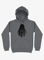 Long Horror Haunted House Hair Charcoal Grey Hoodie