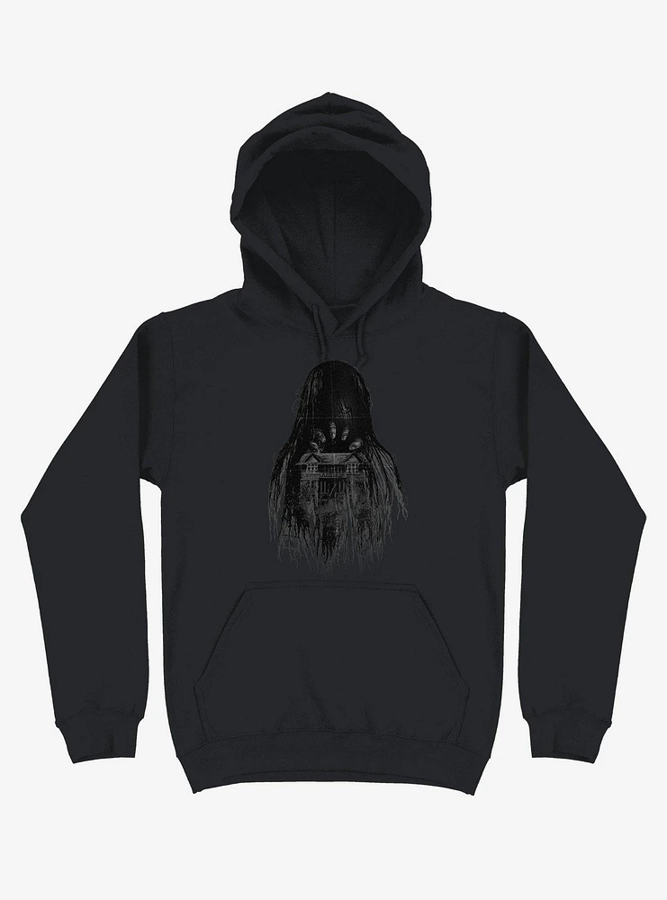 Long Horror Haunted House Hair Black Hoodie