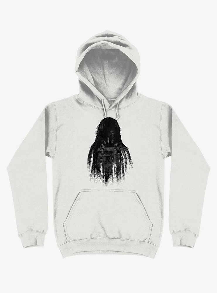 Long Horror Haunted House Hair White Hoodie